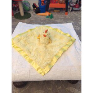 Cloud Island Baby Chick Lovey Security Blanket Crinkle Satin Edge Yellow Soft